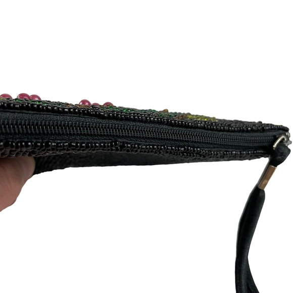 Hand-Beaded Unique Monkey Tropical Coconut Tree Embroidered Clutch Coin Wallet - Picture 11 of 11